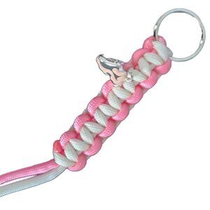 Breast Cancer Awareness Key Chain with Sneaker Charm for Race for a Cure